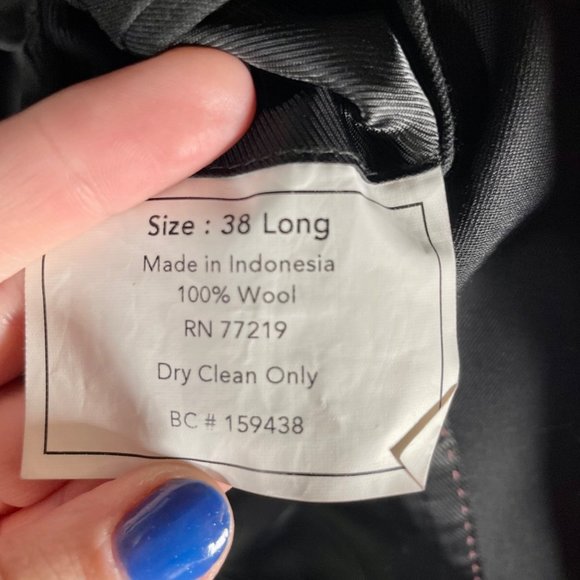 Pronto Uomo grey 2 button blazer suit jacket men’s 38 long - Picture 4 of 14